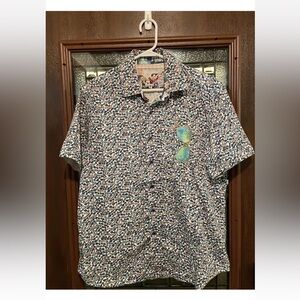 Robert Graham Sunglasses Valley Short Sleeve Button Down Shirt, Size L, Preowned